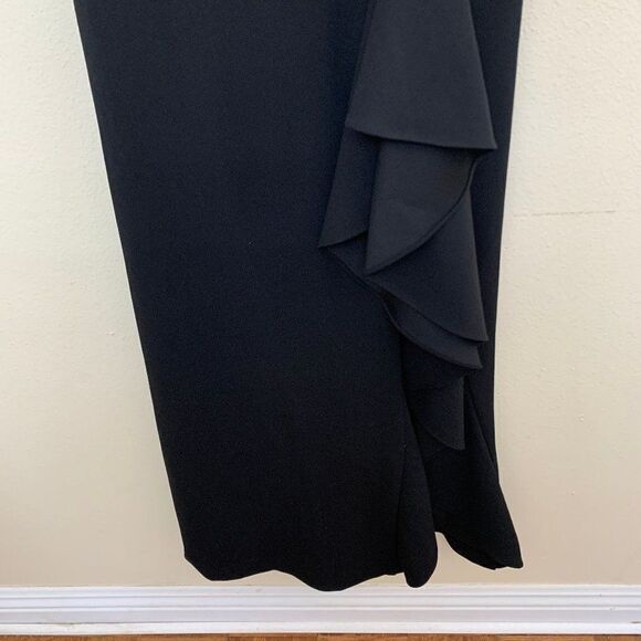 CALVIN KLEIN Womens Long Gown Dress CD9B19L9 Size 4 Black Sleeveless V Neck Maxi - Picture 5 of 9